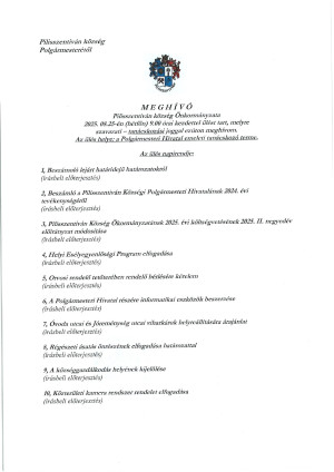 Meghívó testületi ülésre - 2025.08.25.