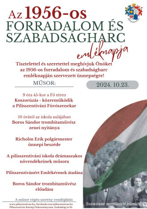 Ünnepi műsor az 1956-os forradalom és szabadságharc tiszteletére