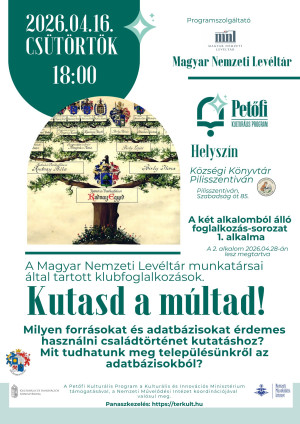 Kutasd  múltad! - Klubfoglalkozás a könyvtárban