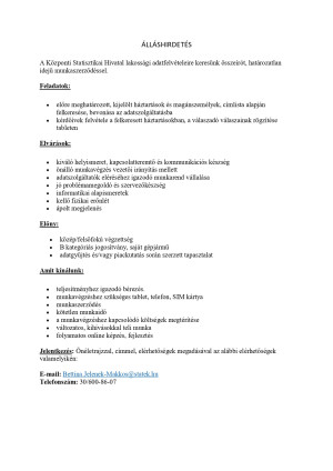 Munkavállalókat keres a Központi Statisztikai Hivatal