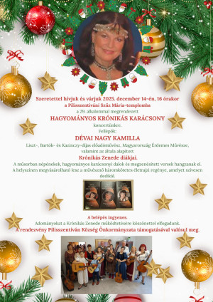 Karácsonyi koncert Dévai Nagy Kamillával és a Krónikás Zenede diákjaival