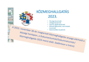 A közmeghallgatás anyaga (prezentáció) elérhető a honlapon