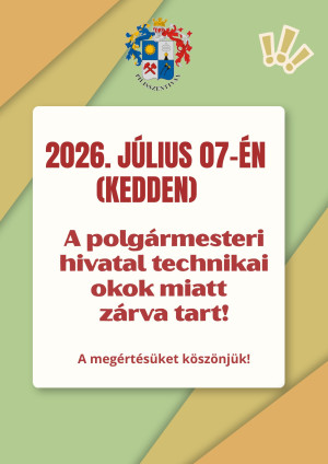 Július 7-én zárva lesz a polgármesteri hivatal