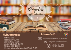A Községi Könyvtár nyitvatartása