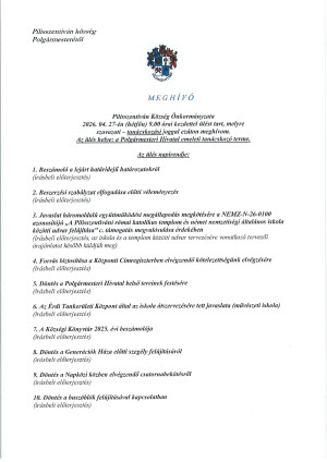 Meghívó testületi ülésre - 2026.04.27.